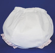 Load image into Gallery viewer, Diaper Cover - White Double Seated Panty