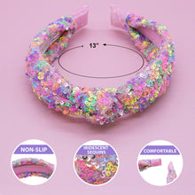 Load image into Gallery viewer, Kids Knot Headband - Sequin Knotted Hair Band Accessories