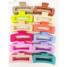 Load image into Gallery viewer, Embossed Jumbo Cut Out Rectangle Hair Claw