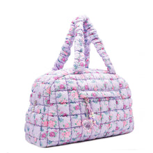 Load image into Gallery viewer, Quilted Scrunchies Floral Printed Medium Duffle Bag