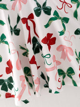 Load image into Gallery viewer, Girls Christmas Bow Print Dress
