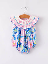 Load image into Gallery viewer, “I ❤ MAMA”Embroidery Smocking Baby Girls Bubble