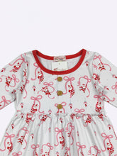 Load image into Gallery viewer, Ribbon Santa Girls Dress