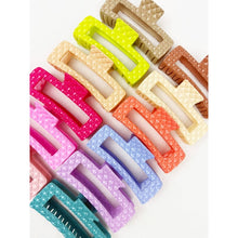 Load image into Gallery viewer, Embossed Jumbo Cut Out Rectangle Hair Claw