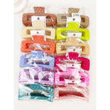 Load image into Gallery viewer, Embossed Jumbo Cut Out Rectangle Hair Claw