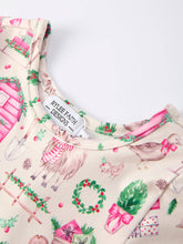 Load image into Gallery viewer, Pink Farmhouse Theme Toddler Girl Dress: Christmas Spirit Outfit