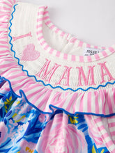 Load image into Gallery viewer, “I ❤ MAMA”Embroidery Smocking Baby Girls Dress