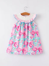 Load image into Gallery viewer, “I ❤ DAD ”Embroidery Smocking Baby Girls Dress