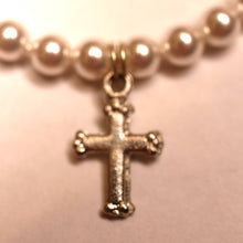 Load image into Gallery viewer, Classic Pearl (Ornate Cross) Baby Child Kid Bracelet Jewelry