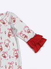 Load image into Gallery viewer, Ribbon Santa Baby Romper