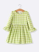 Load image into Gallery viewer, Gingham Girls Twirl Dress