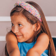 Load image into Gallery viewer, Kids Knot Headband - Sequin Knotted Hair Band Accessories