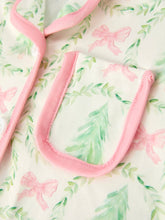 Load image into Gallery viewer, Christmas Tree & Bow Print Girls Pajama Set