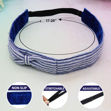 Load image into Gallery viewer, Adjustable No Slip Seersucker Bow Headband