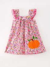 Load image into Gallery viewer, Halloween Girls Pumpkin Applique Dress