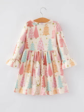 Load image into Gallery viewer, Christmas Tree Print Girls Dress
