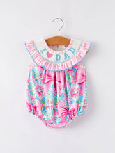 Load image into Gallery viewer, “I ❤ DAD”Embroidery Smocking Baby Girls Bubble