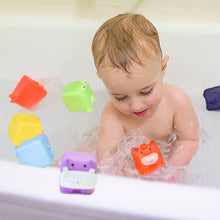 Load image into Gallery viewer, 12 Pieces Kids Bath Toys Soft Cube Bath Squirters