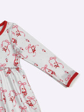 Load image into Gallery viewer, Ribbon Santa Girls Dress