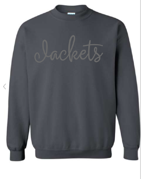 Charcoal Gray Jackets PUFF Crewneck Sweatshirt