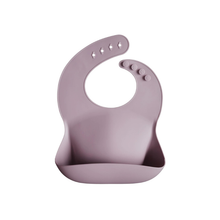 Load image into Gallery viewer, Silicone Baby Bucket Bib, Lilac