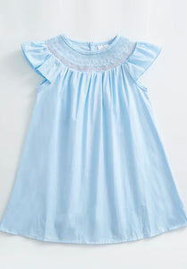 Classic Blue Smocked Dress