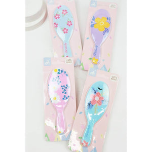 Fresh Floral Print Hair Brush