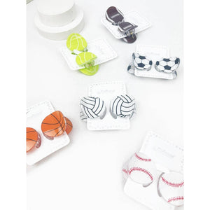 Sports Ball Theme Medium Size Claw Clip
