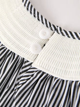 Load image into Gallery viewer, Halloween Striped &quot;Trick Or Treat&quot; Smock Embroidered Baby Girl Dress
