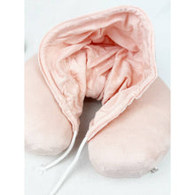 Load image into Gallery viewer, Velvety Bunny Travel Neck Pillow with Hoody

