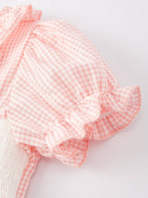 Load image into Gallery viewer, Valentine&#39;s Day Letter Heart Bow Arrow Smocking Embroidery Girls Outfits Set
