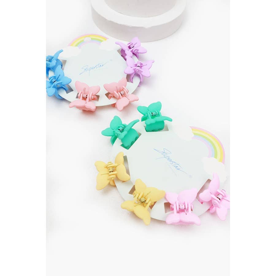 Mini Butterfly Hair Clips Set