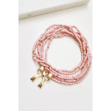 Load image into Gallery viewer, Seed Bead  with Bow Pendant Bracelet

