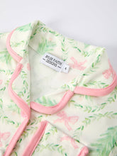 Load image into Gallery viewer, Christmas Tree &amp; Bow Print Girls Pajama Set
