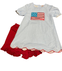 Gingham Flag Short Set