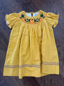Lil’ Cactus Mustard Smocked Harvest Bishop