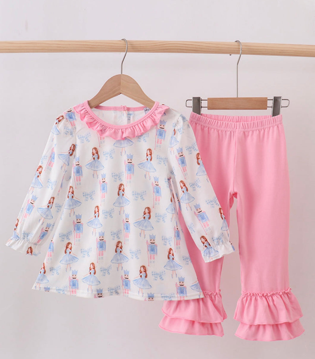 Nutcracker Christmas Ruffle Pant Set