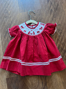 lil' Cactus Brand Nativity Corduroy Smocked Bishop Dress Build a Bow Boutique lil' Cactus Brand Nativity Corduroy Smocked Bishop Dress Build a Bow Boutique