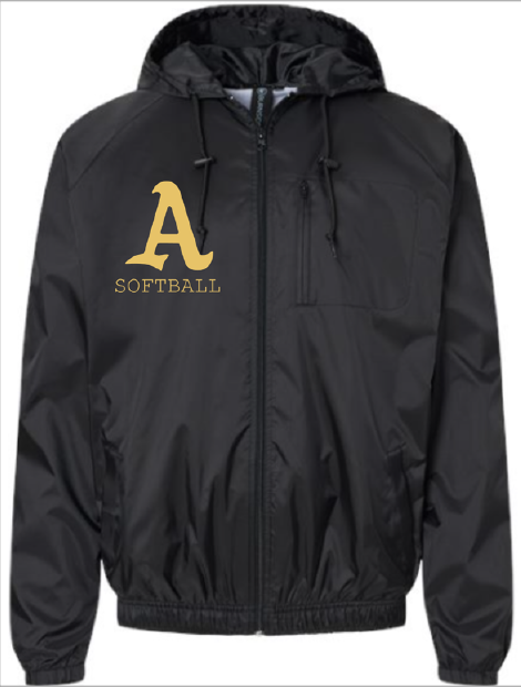 Black Ashford Softball Rainjacket