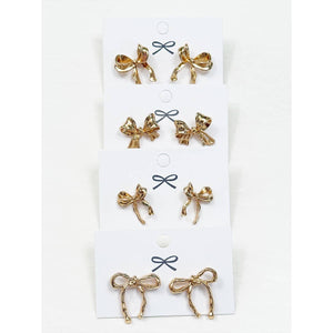 Gold Bow Earrings