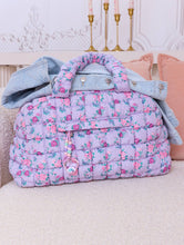 Load image into Gallery viewer, Quilted Scrunchies Floral Printed Medium Duffle Bag
