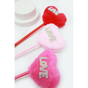 Love Heart Pom Pom Pen