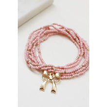 Load image into Gallery viewer, Seed Bead  with Bow Pendant Bracelet
