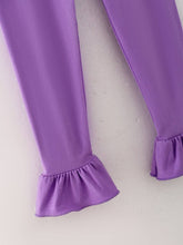 Load image into Gallery viewer, Halloween Girls Purple Smocking Ghost Bow Embroidery Set
