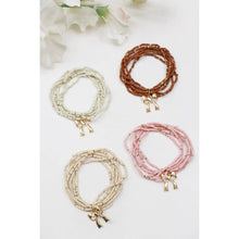 Load image into Gallery viewer, Seed Bead  with Bow Pendant Bracelet
