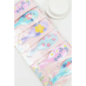 Fresh Floral Print Hair Brush