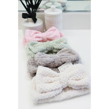 Load image into Gallery viewer, Waffle Texture Premium Bow Spa Headband
