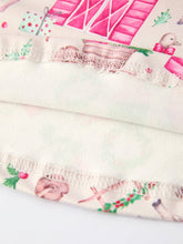 Load image into Gallery viewer, Pink Farmhouse Theme Toddler Girl Dress: Christmas Spirit Outfit

