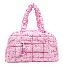 Load image into Gallery viewer, Quilted Scrunchies Bow Printed Medium Duffle Bag
