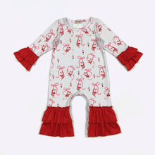 Load image into Gallery viewer, Ribbon Santa Baby Romper
